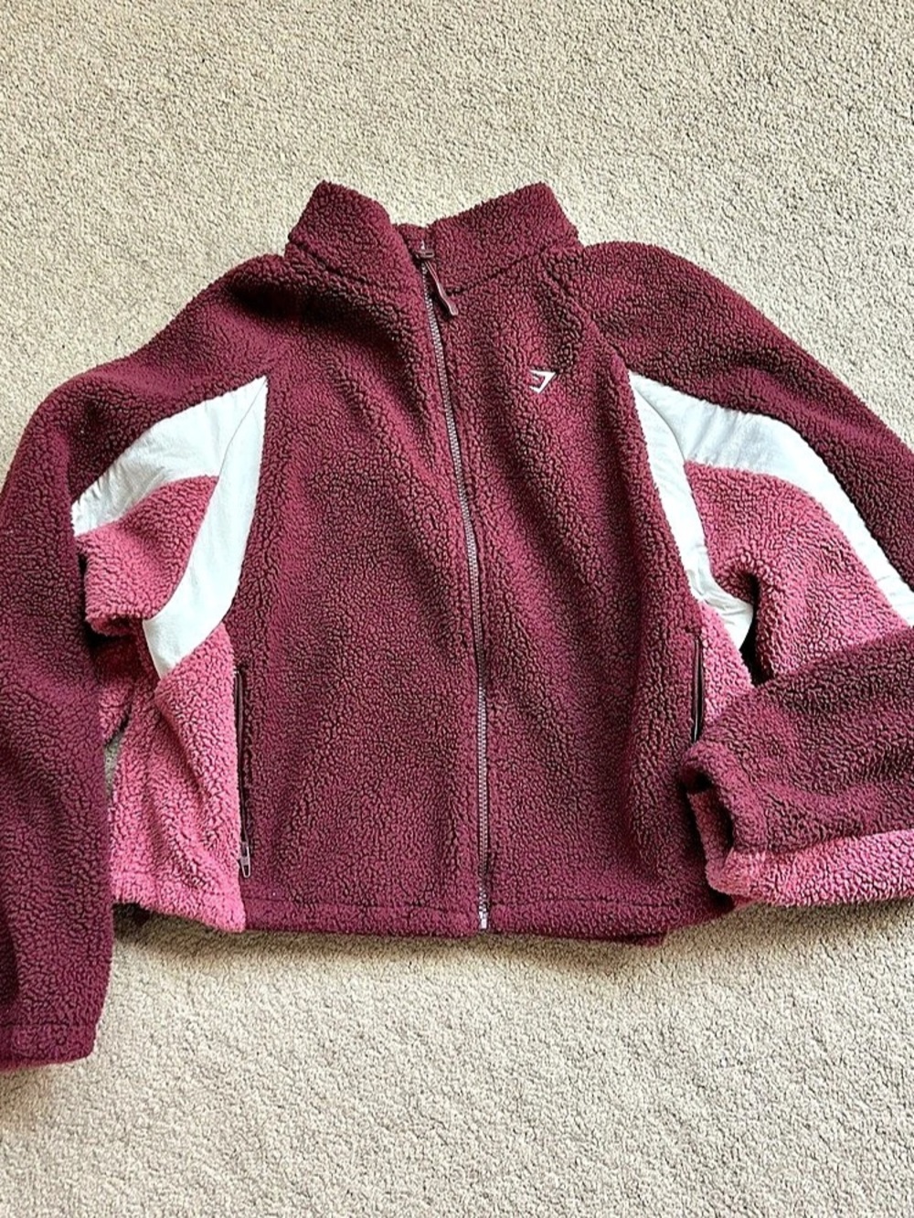 Gymshark matching rich maroon set